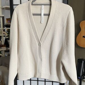 Lululemon Athletica Cream Cardigan Sweater